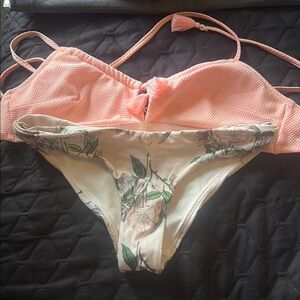 Floral Bikini Set - Peach and Floral